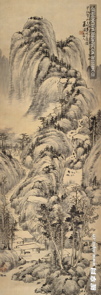 水墨山水画