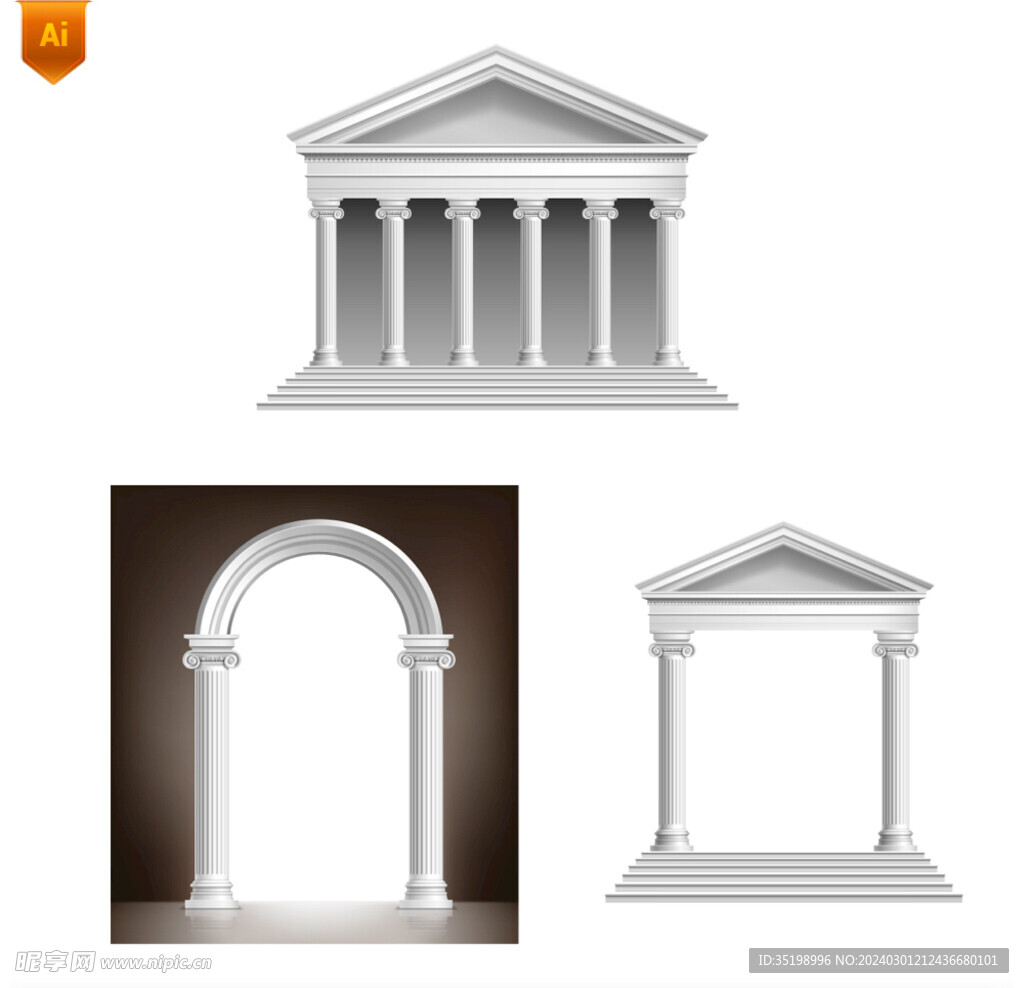 罗马柱希腊建筑