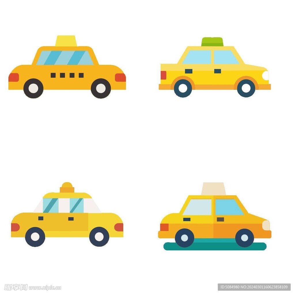 出租车平面插图组图