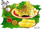 豌豆粉矢量图