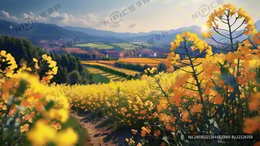 美丽的油菜花花海