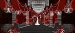 红色布幔婚礼