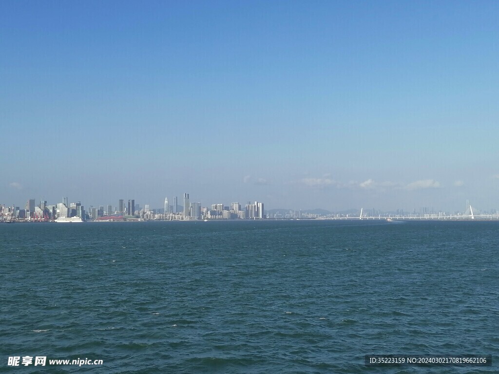 海上风景城市的海