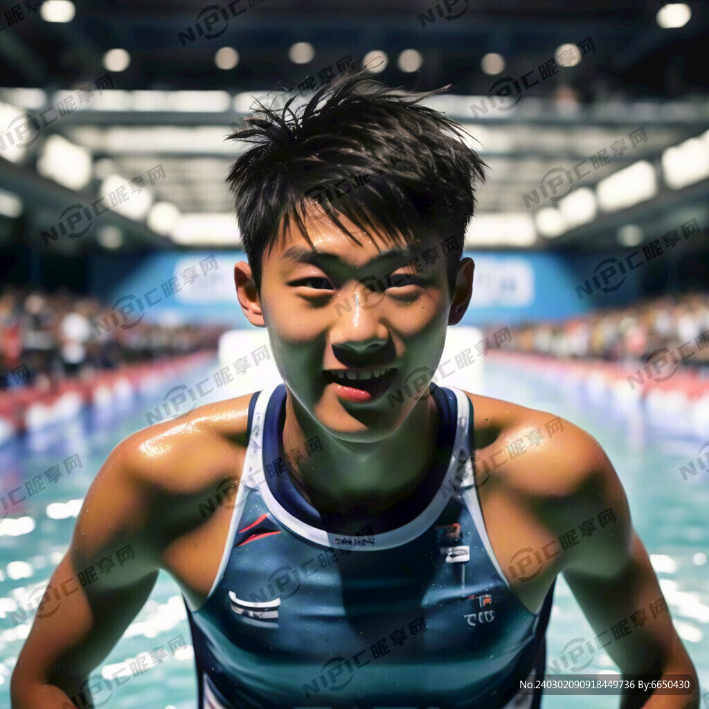 青少年男生游泳比赛