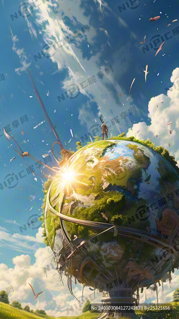 生机勃勃的地球 超现实 春天