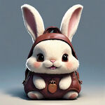兔宝包 兔子 可爱 包包 矢量兔 线稿