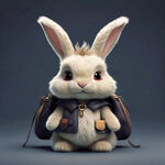 兔子 可爱 包包 矢量兔 斜跨
