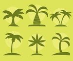 棕榈树剪影矢量