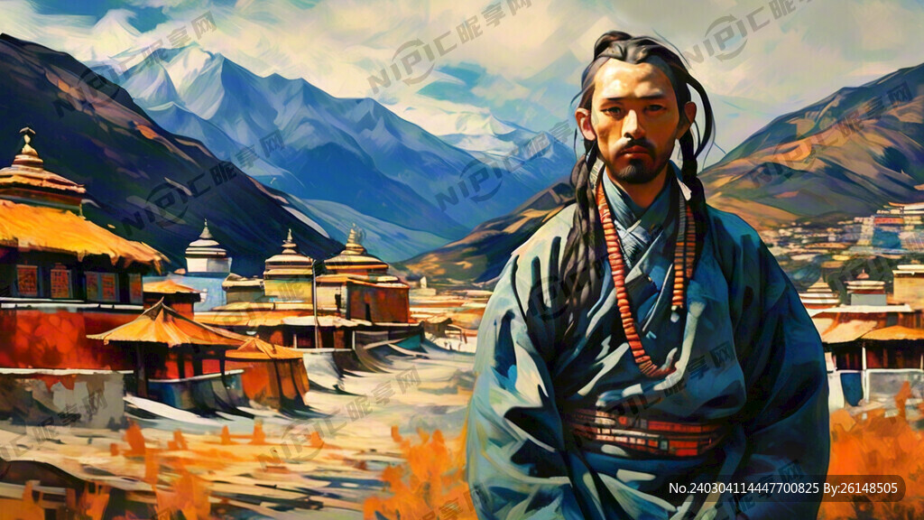 藏族风格 远景 梵高