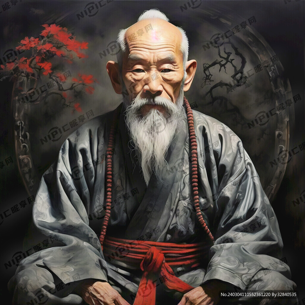 仙风道骨的老道人画像
