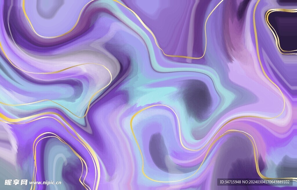 紫色酸性丝绸质感流体渐变背景