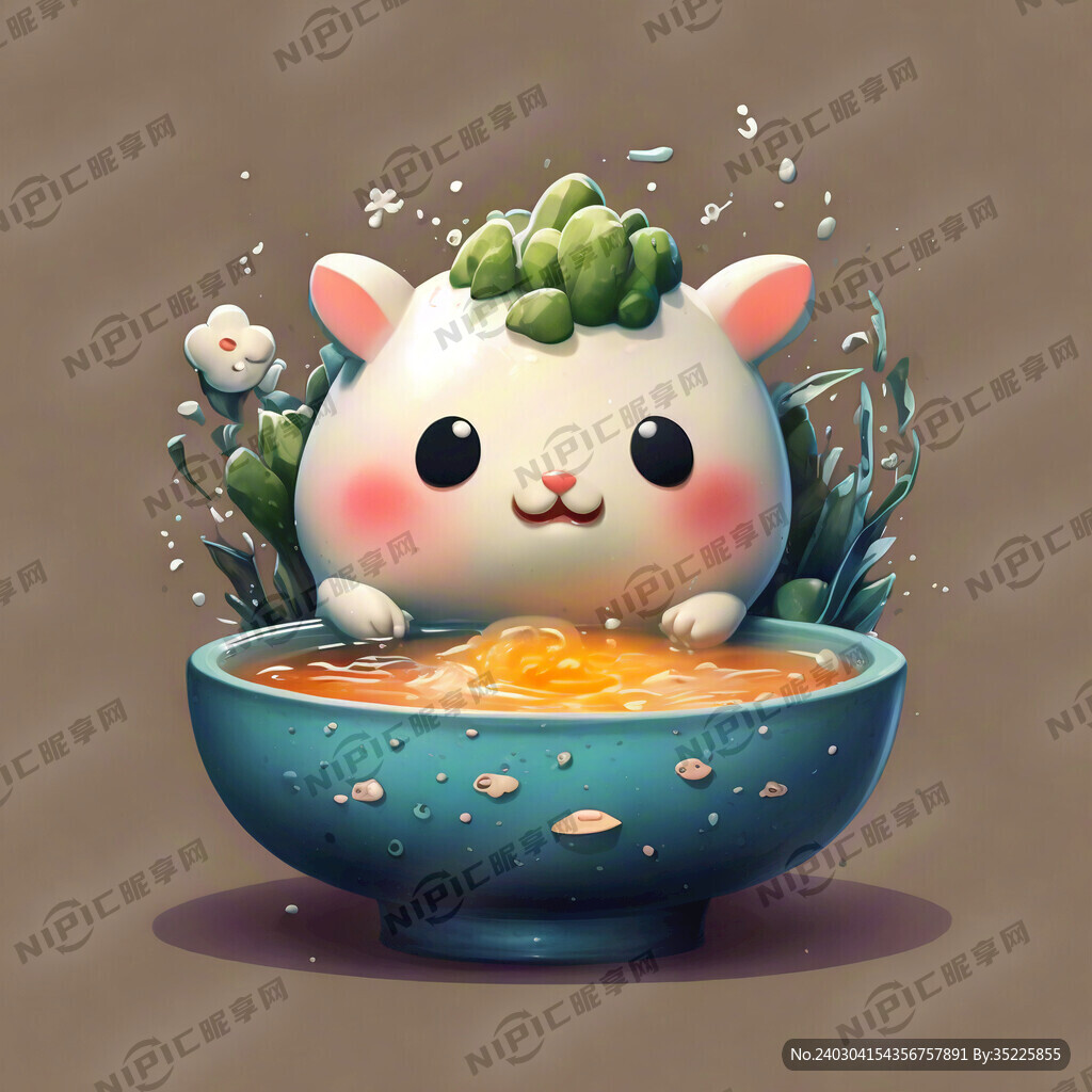 汤泉 卡通图标