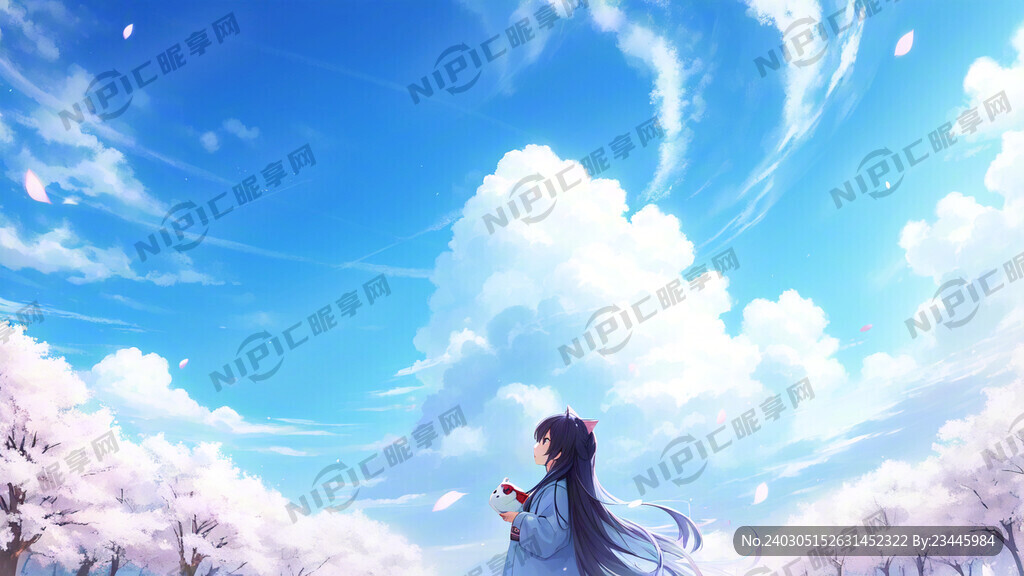 浅蓝色的天空 蓝天白云 