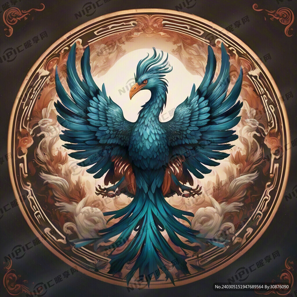 生成常羲的商标 类似凤凰造型