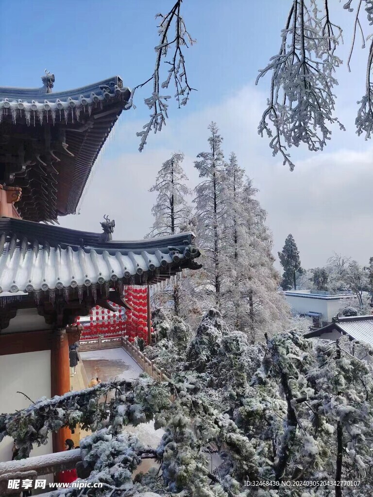 户外雪景