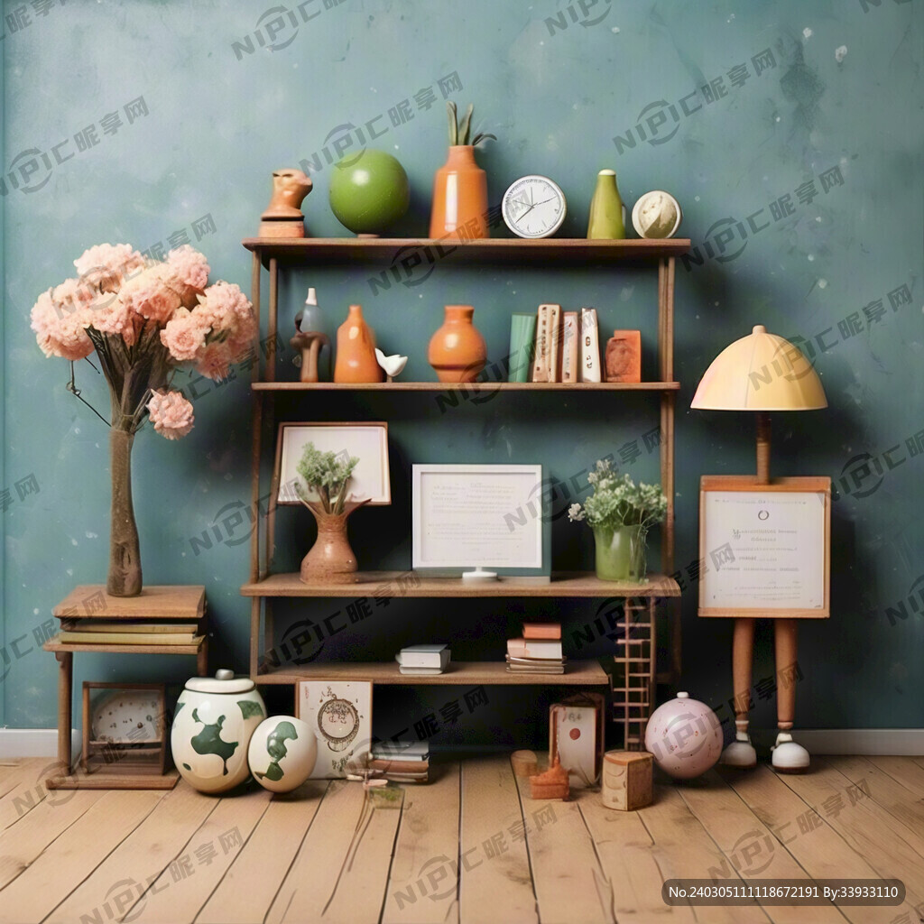 校园风 温馨 物品展架 组合