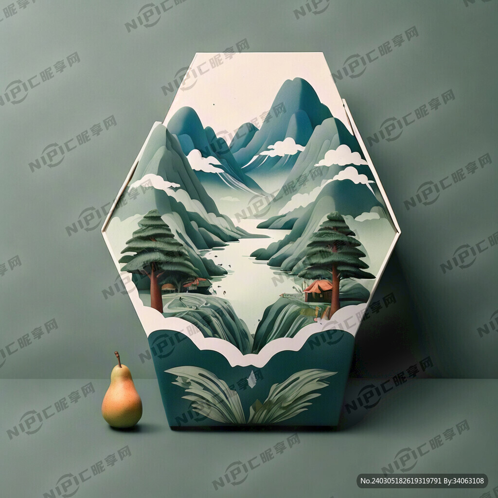 帮我设计一款翠冠梨的包装礼盒 