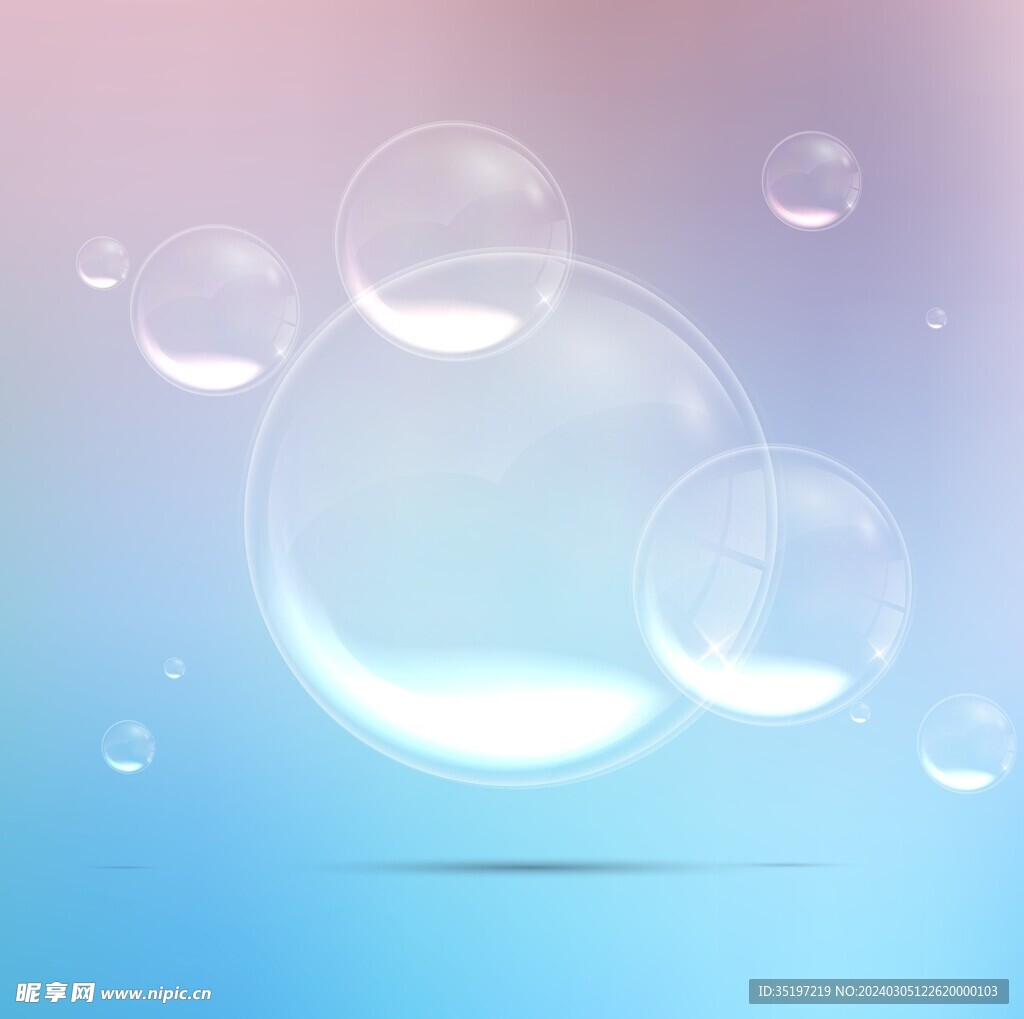 透明泡泡背景