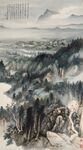 江山水墨山水画
