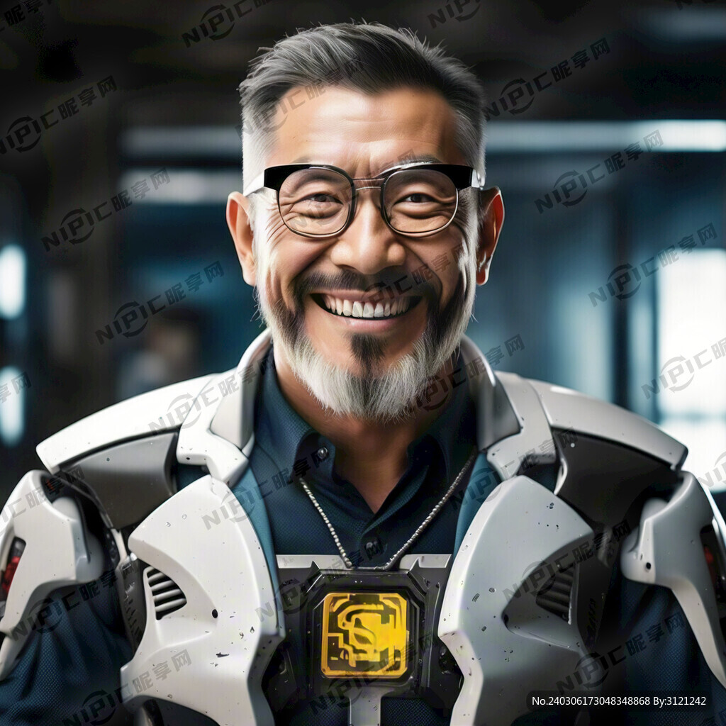 微笑的超级未来实验室科学家大哥