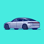 矢量卡通跑车