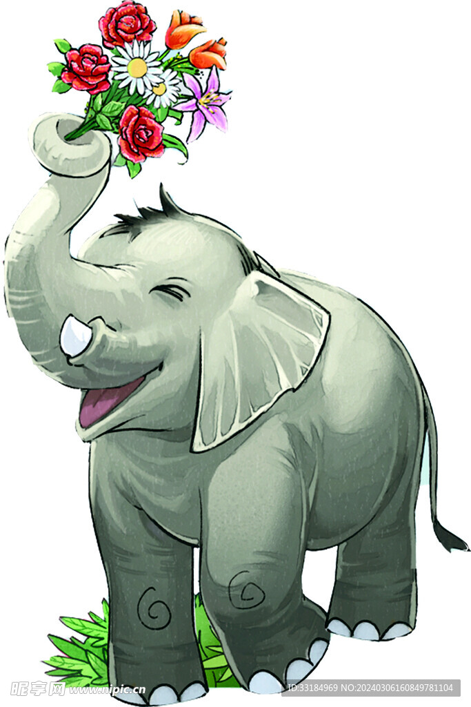 象与花