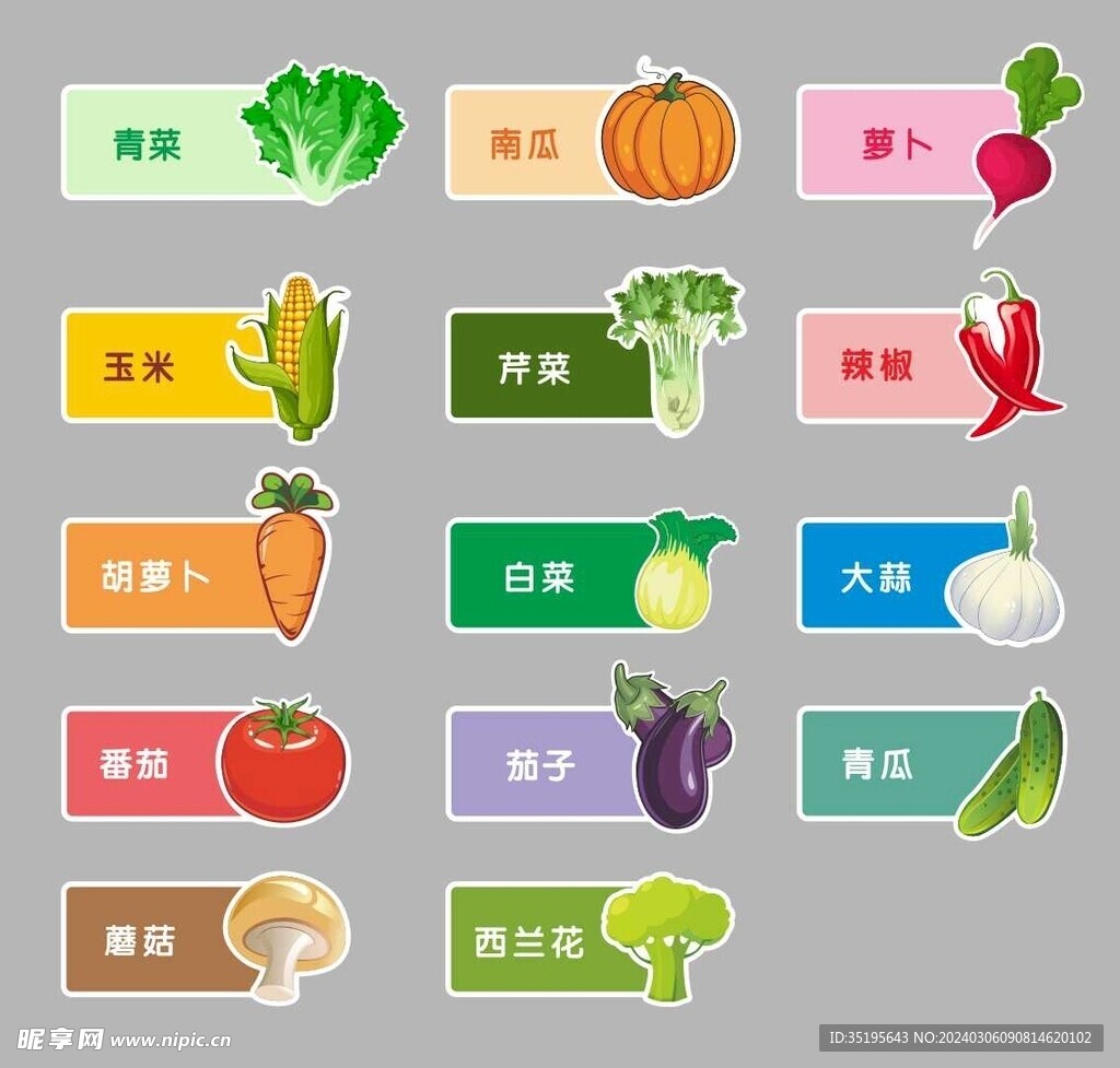 蔬菜异形造型牌