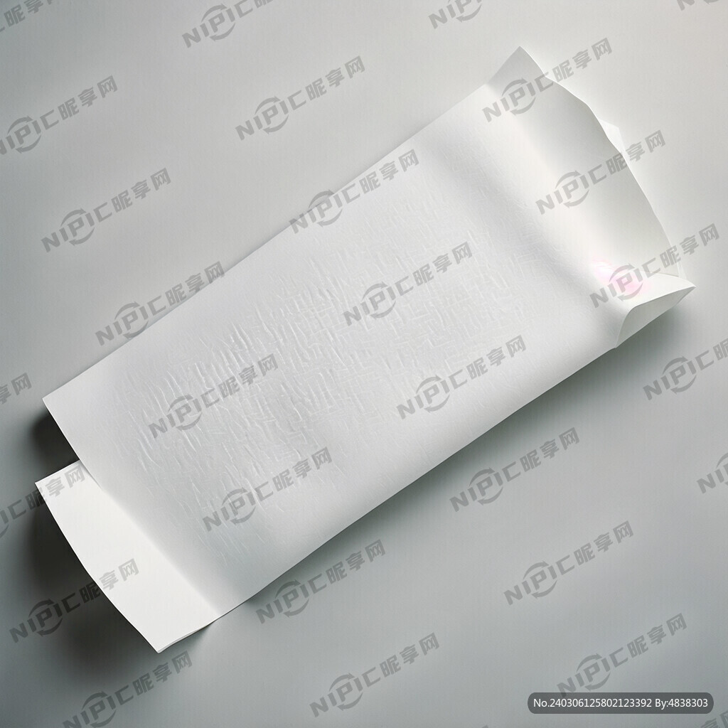 一张平整的白色莱妮纸张