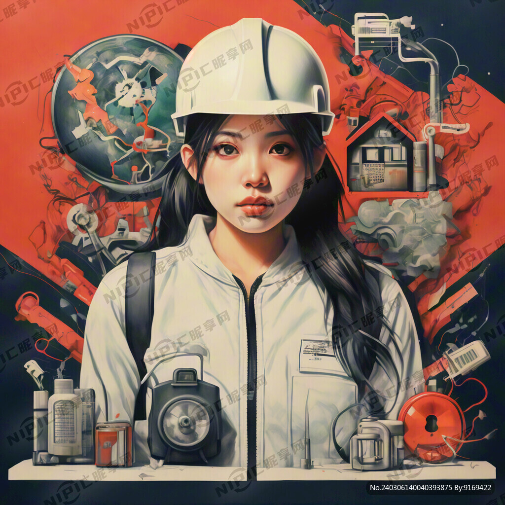 手绘 安全宣传插画