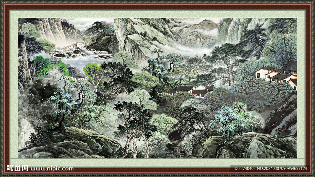 中国画山水 