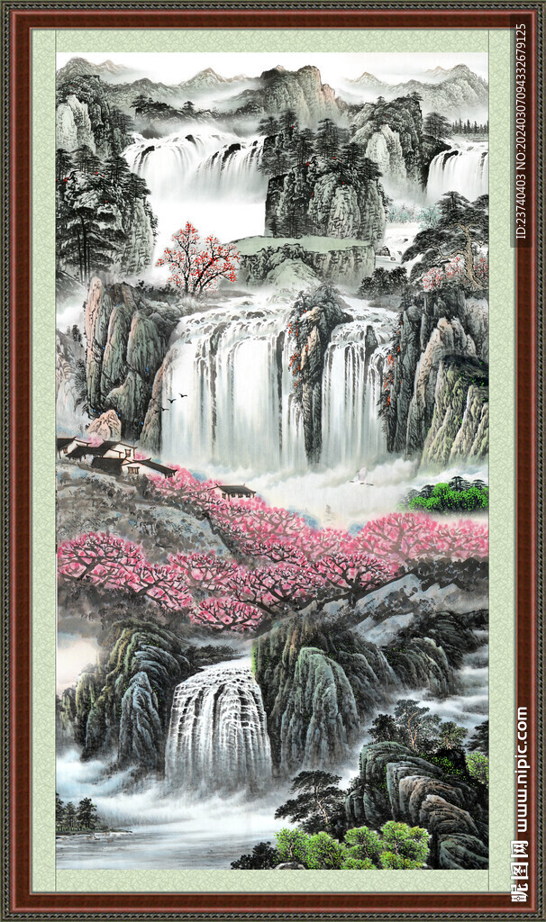 竖幅国画 