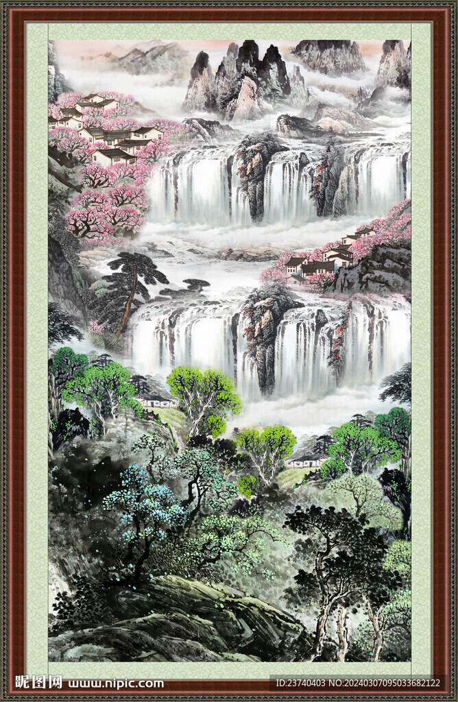 竖幅国画 