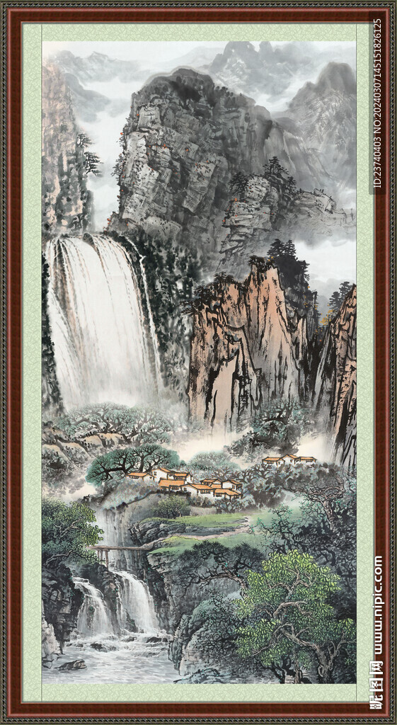 竖幅国画