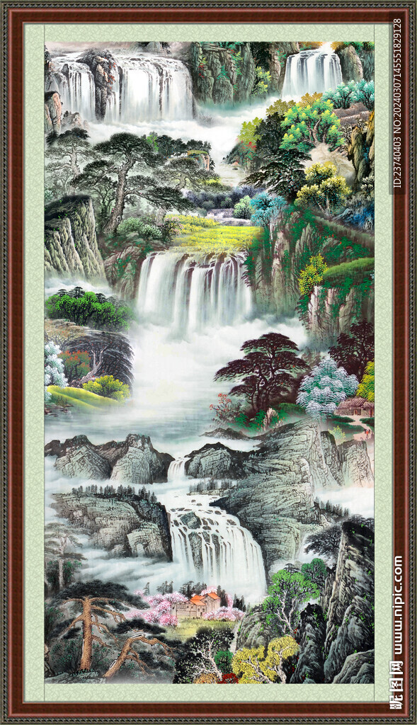 竖幅国画