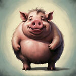 不长毛的猪卡通