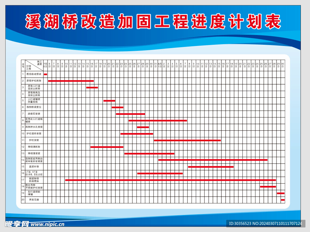 施工进度表