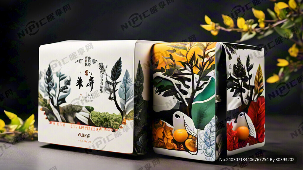 品牌为企采茶业的一款茶叶外包装