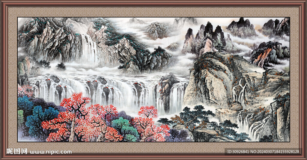 国画山水画 