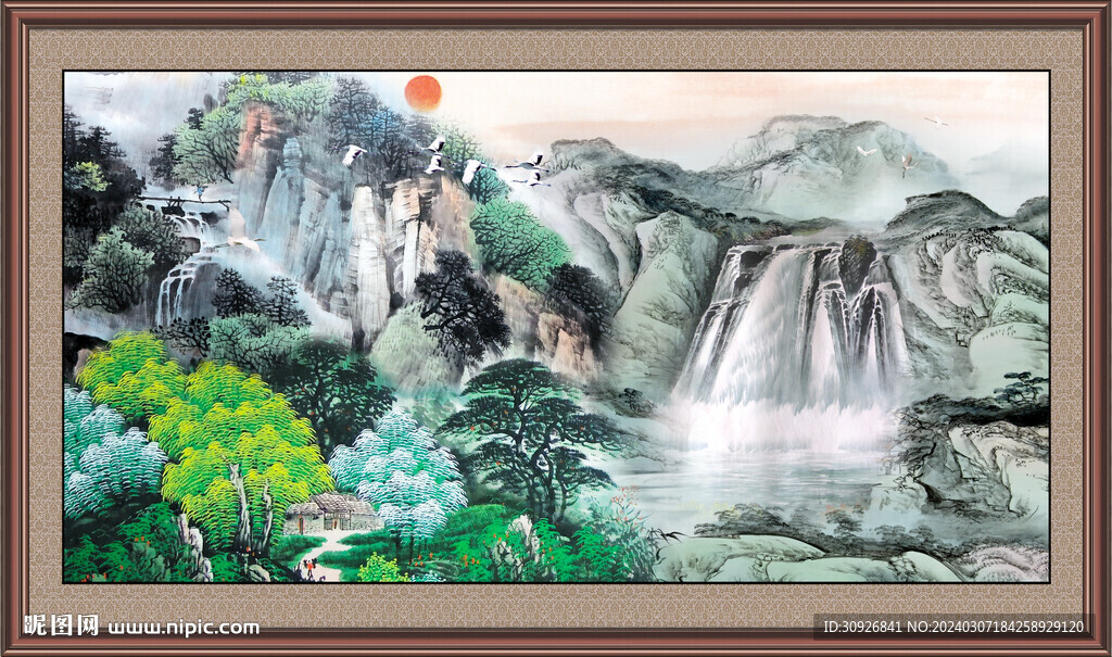 国画山水画 