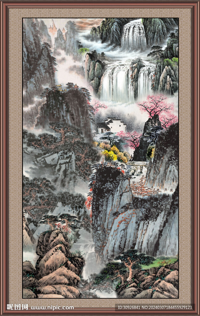 国画山水画 