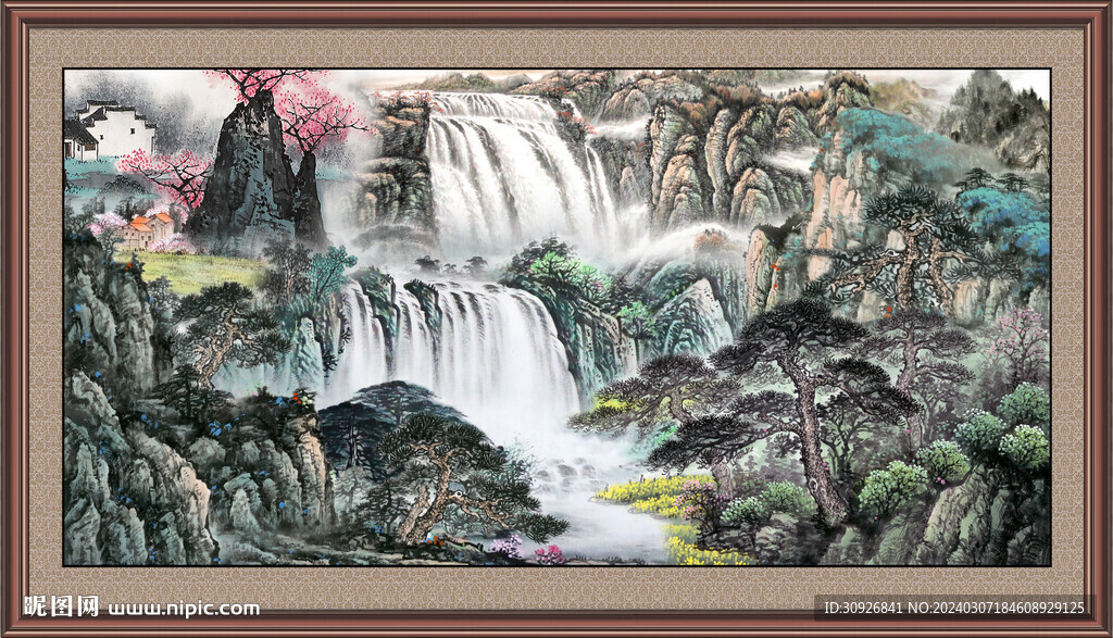 国画山水画 