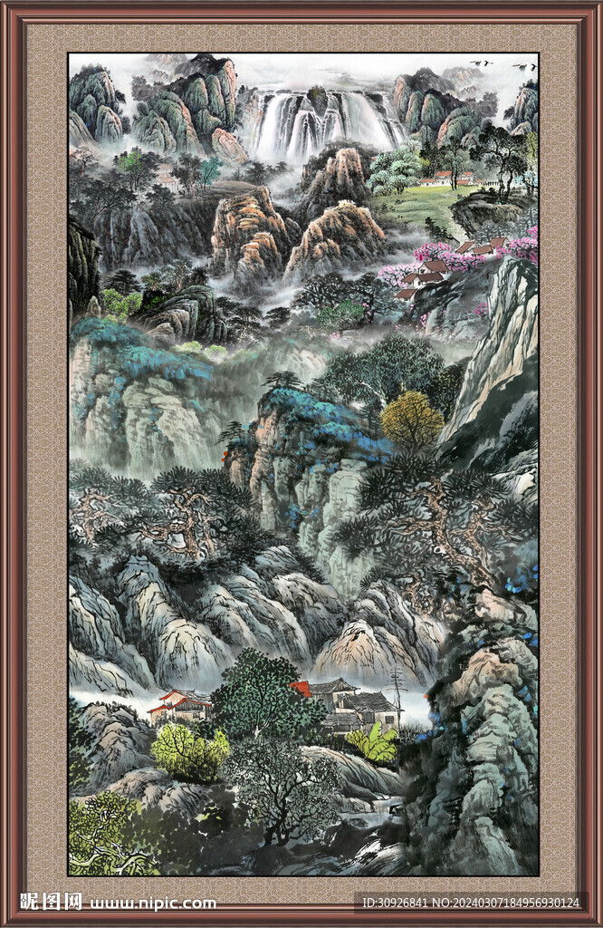 国画山水画 