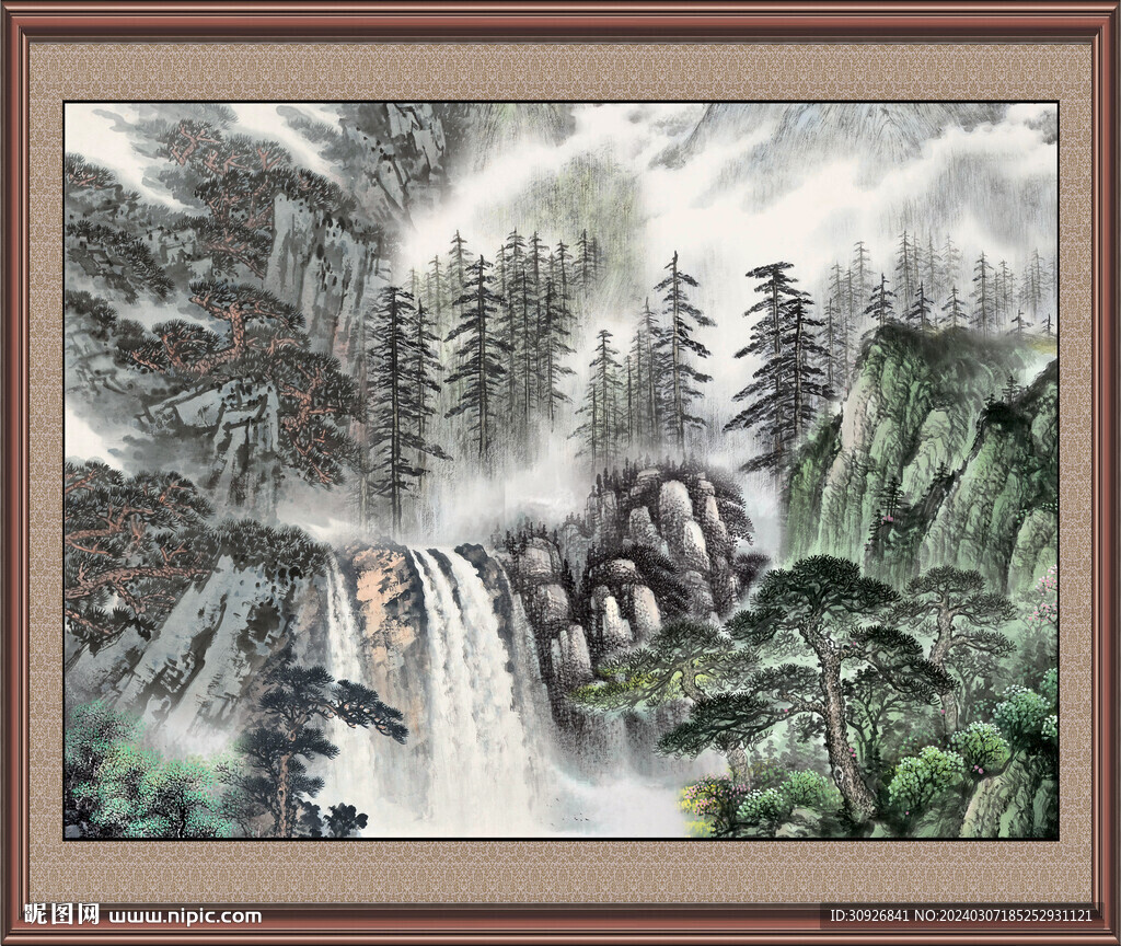 国画山水画 