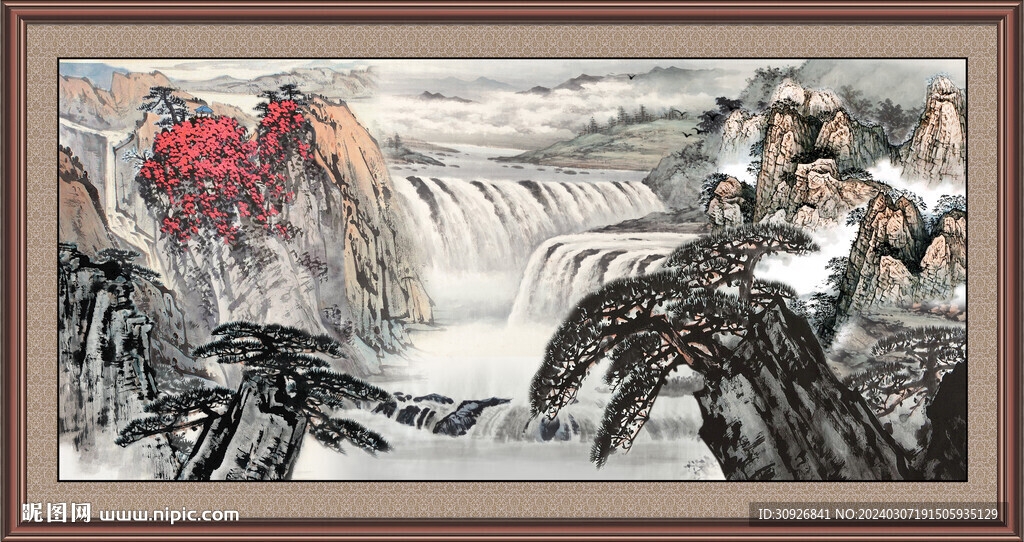 国画山水画 