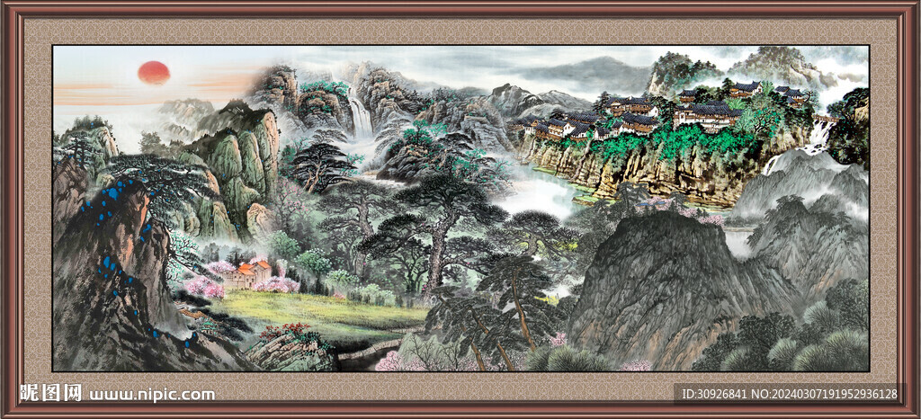 巨幅山水画 