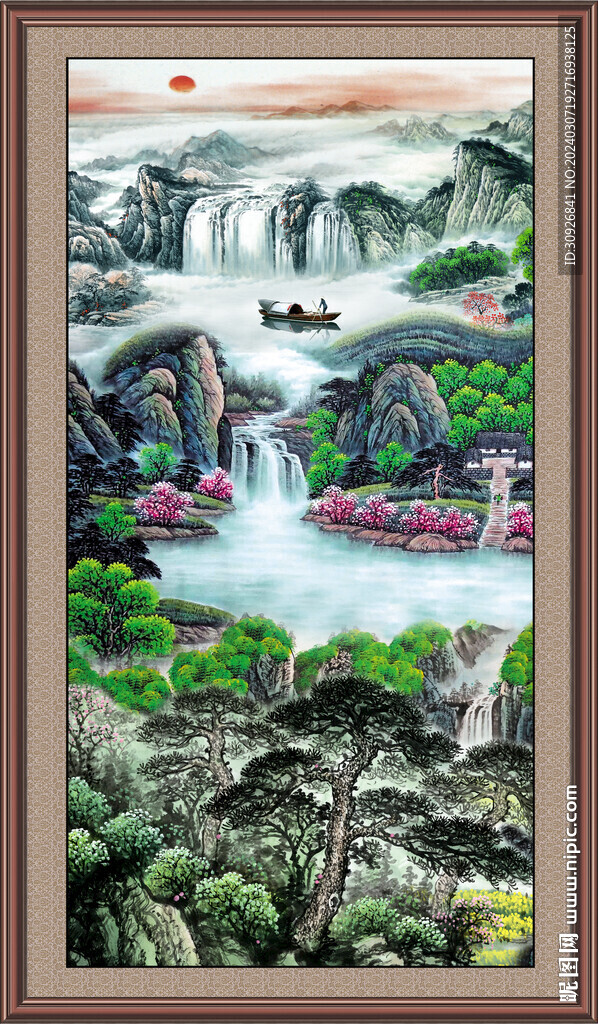 国画山水画 
