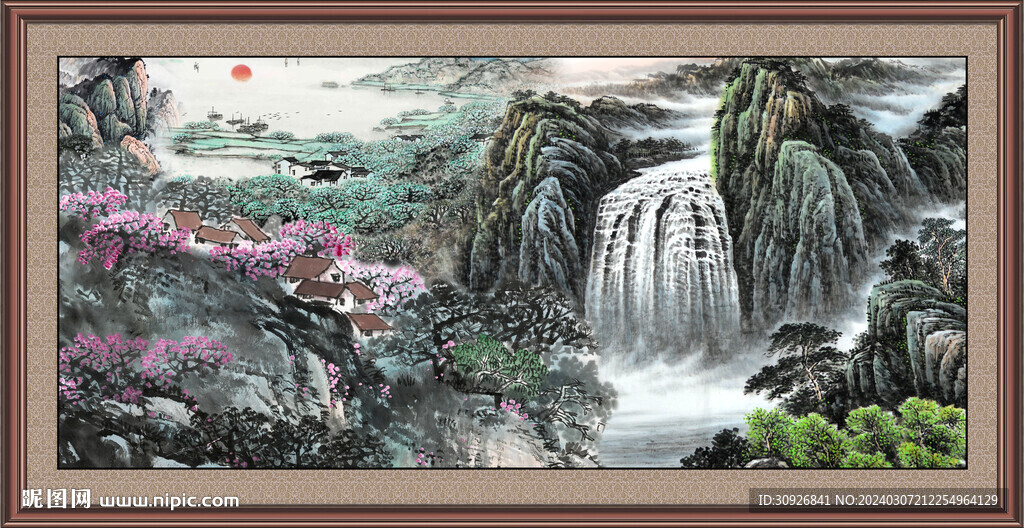 国画山水画 