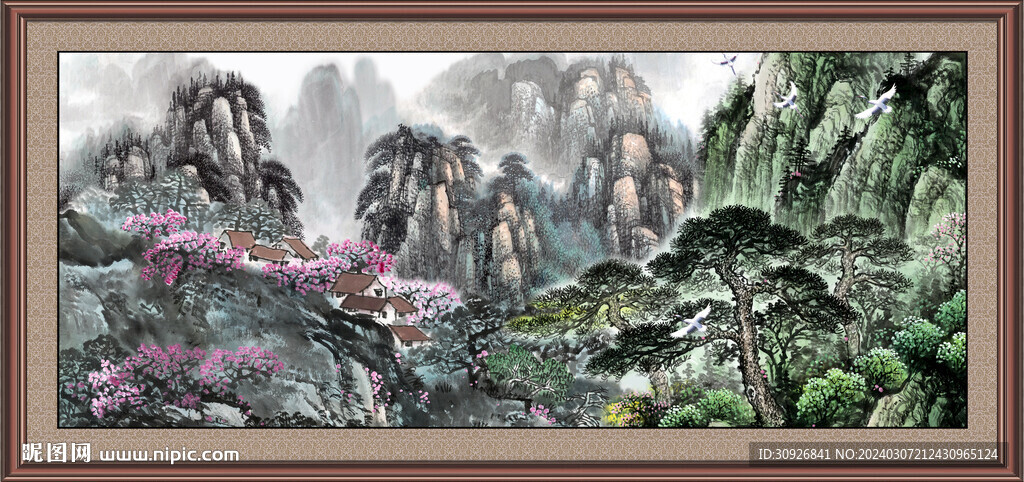 国画山水画 