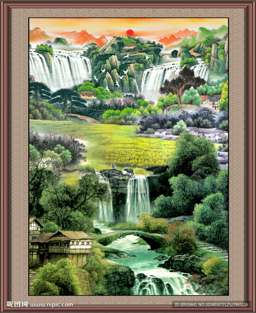 国画山水画 