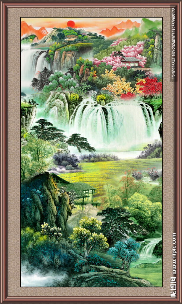 国画山水画 